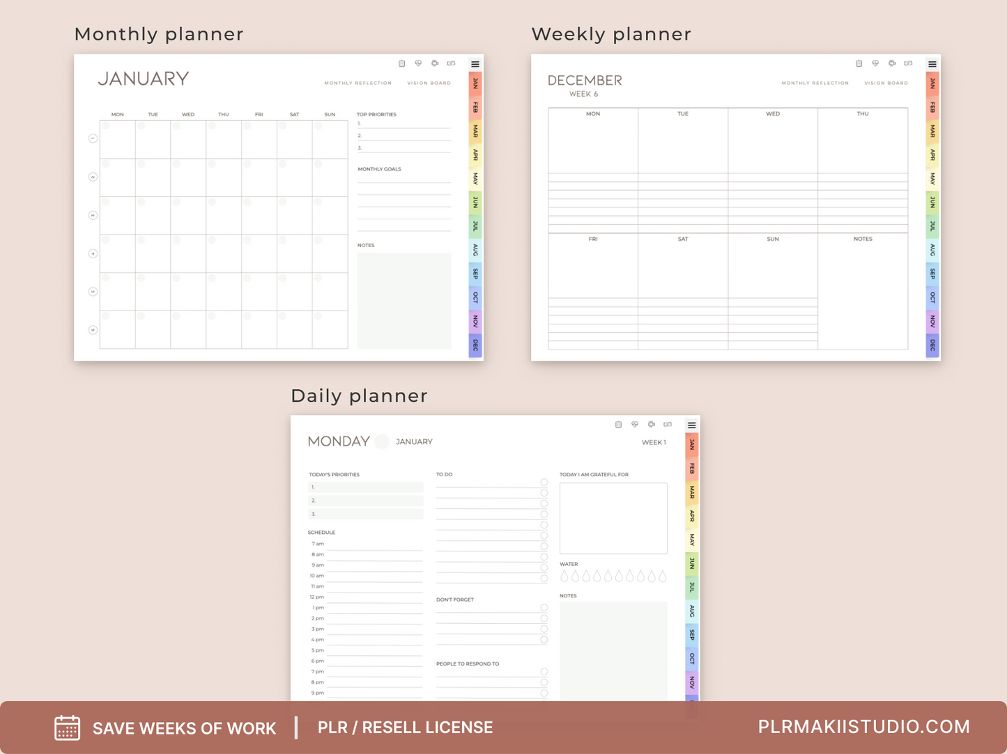 PLR Undated Digital Planner