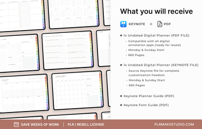 PLR Undated Digital Planner