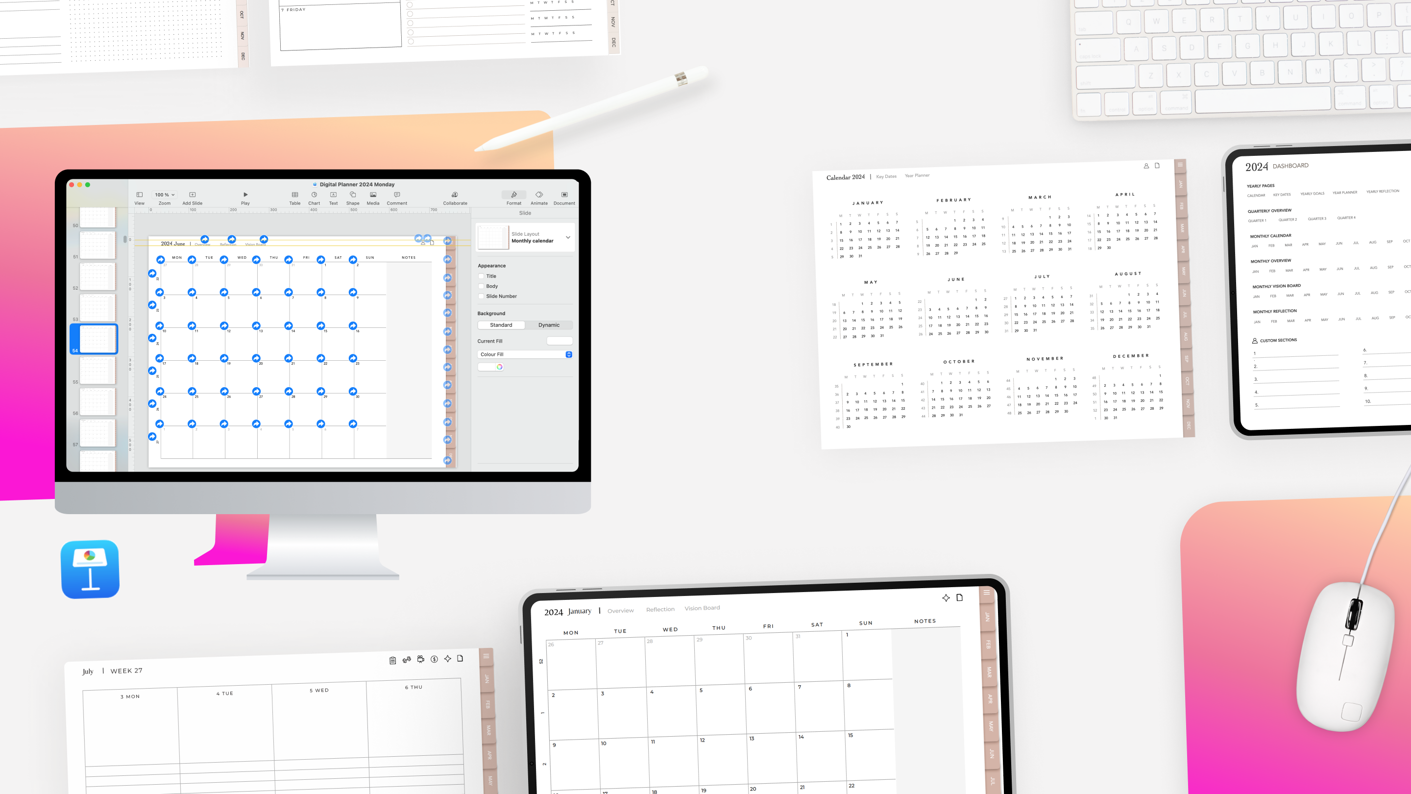 Digital planner template